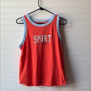 Sporty loose tank top